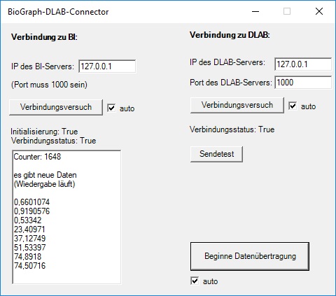 Schnittstellenlösung BioGraph Infiniti &amp; D-LAB
