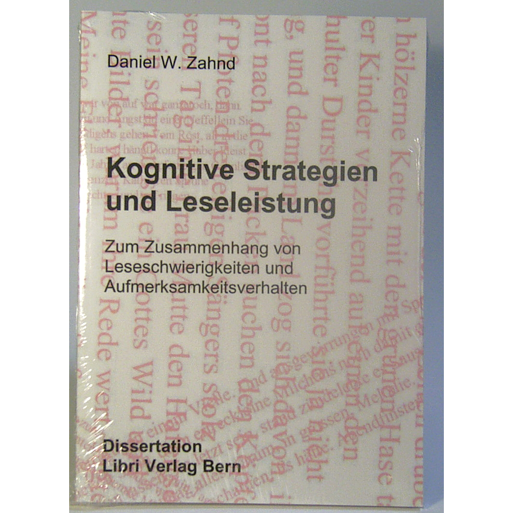 Cognitive strategies and reading performance (German)