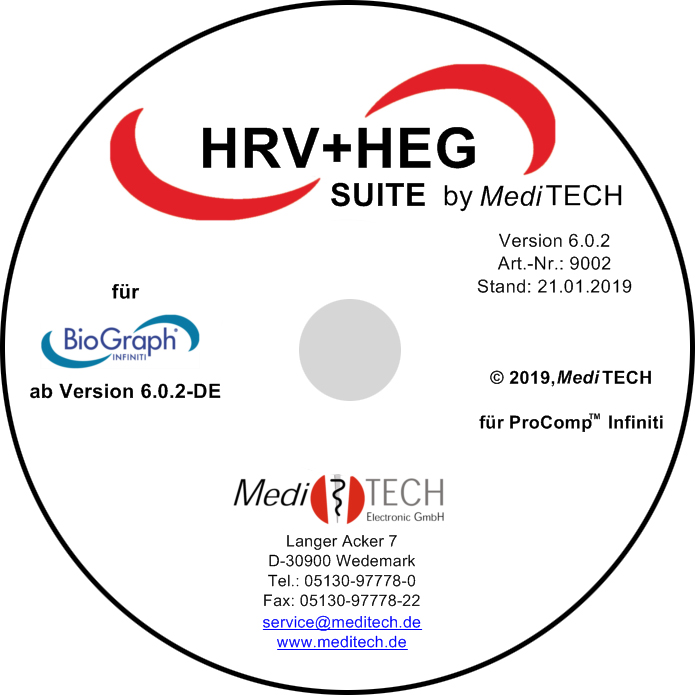 HRV + HEG Suite für BioGraph | ProComp Infiniti / USB-Stick