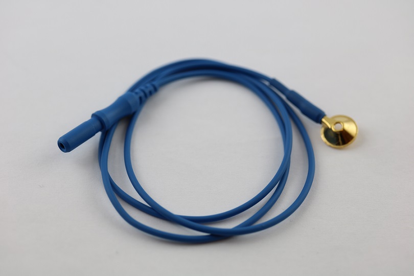 EEG-Napfelektrode Gold Cup Cable Blue