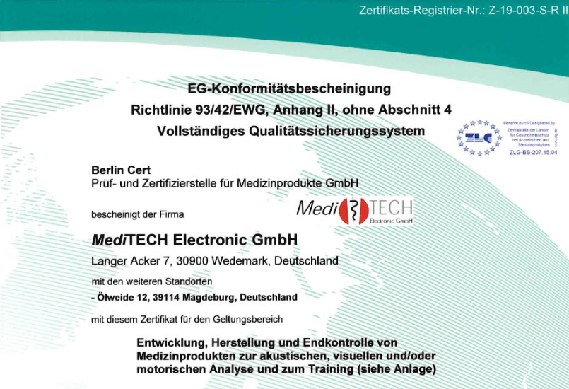 EC Certificate 93-42-EEC
