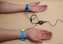 Handgelenksableitung für EKG-Sensor (2 Bänder, Anschlusskabel, Clips)