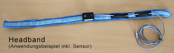 HEG-Stirnband - Anwendungsbeispiel mit Sensor