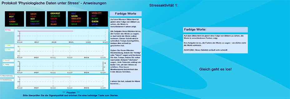 Physiologische Daten unter Stress - Stressaktivität