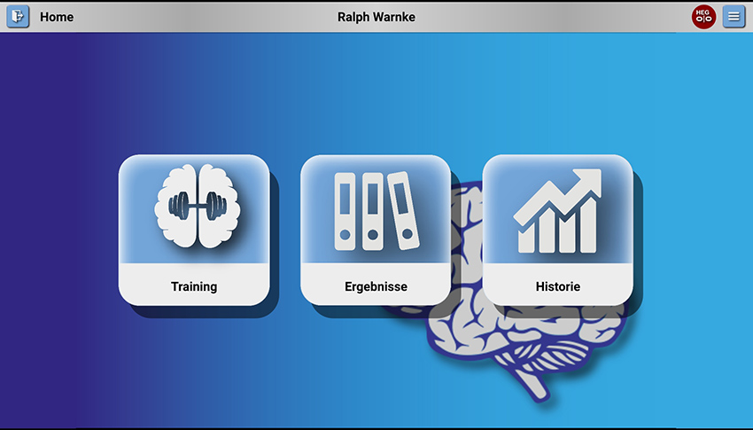 Startbildschirm der Body & Mind App