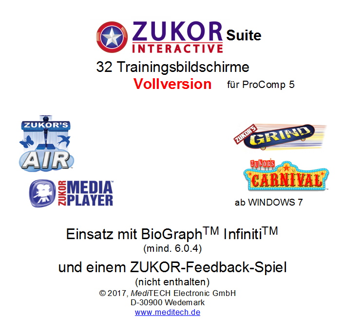 Zukor Trainingsbildschirme Vollversion – für ProComp5