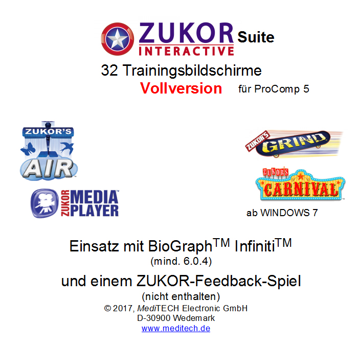 Zukor training screens full version - for ProComp5