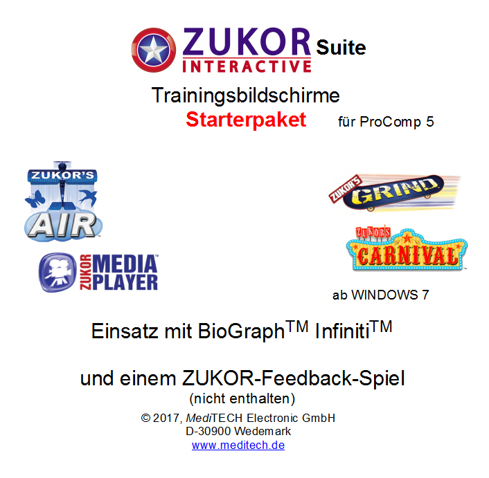 Zukor Trainingsbildschirme – Starterpaket – für ProComp5