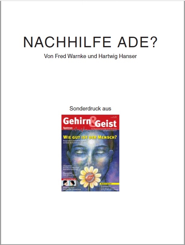 &quot;NACHHILFE ADE&quot; - brain and mind (German)