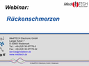 Webcast 19-12 Bio-/Neurofeedback - "Rückenschmerzen"