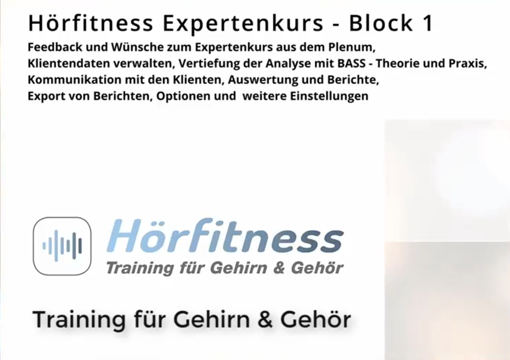 Hörfitness-Expertenkurs (Aufzeichnung)