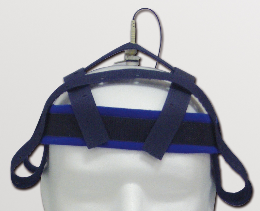 Velcro head cover for routine EEG derivations