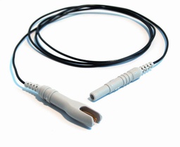 [8527-Schwarz] Anschlusskabel für Ohr-/Brückenelektroden (Länge: 80 cm | Schwarz)
