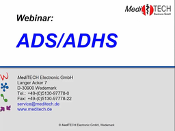 [BF/NF-Webcast-2019-10] Webcast 19-10 Bio-/Neurofeedback - &quot;ADS-/ADHS-Behandlung&quot;