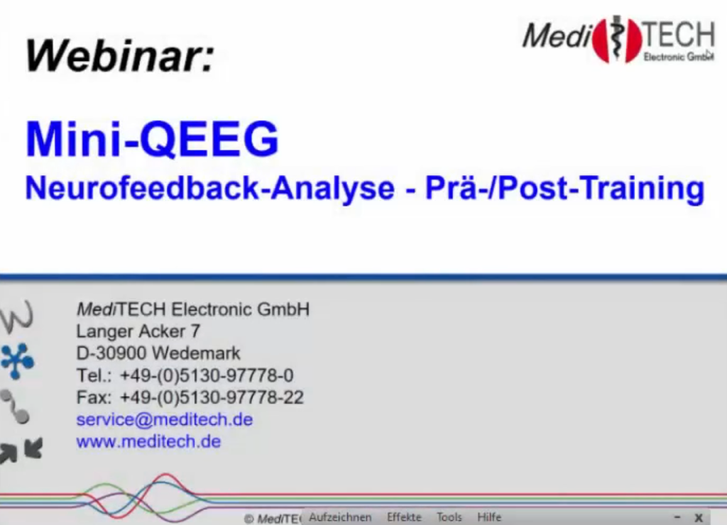 [BF/NF-Webcast-2019-11] Webcast 19-11 Bio-/Neurofeedback - "Mini-QEEG - Neurofeedback-Analyse Prä-/Post-Training"
