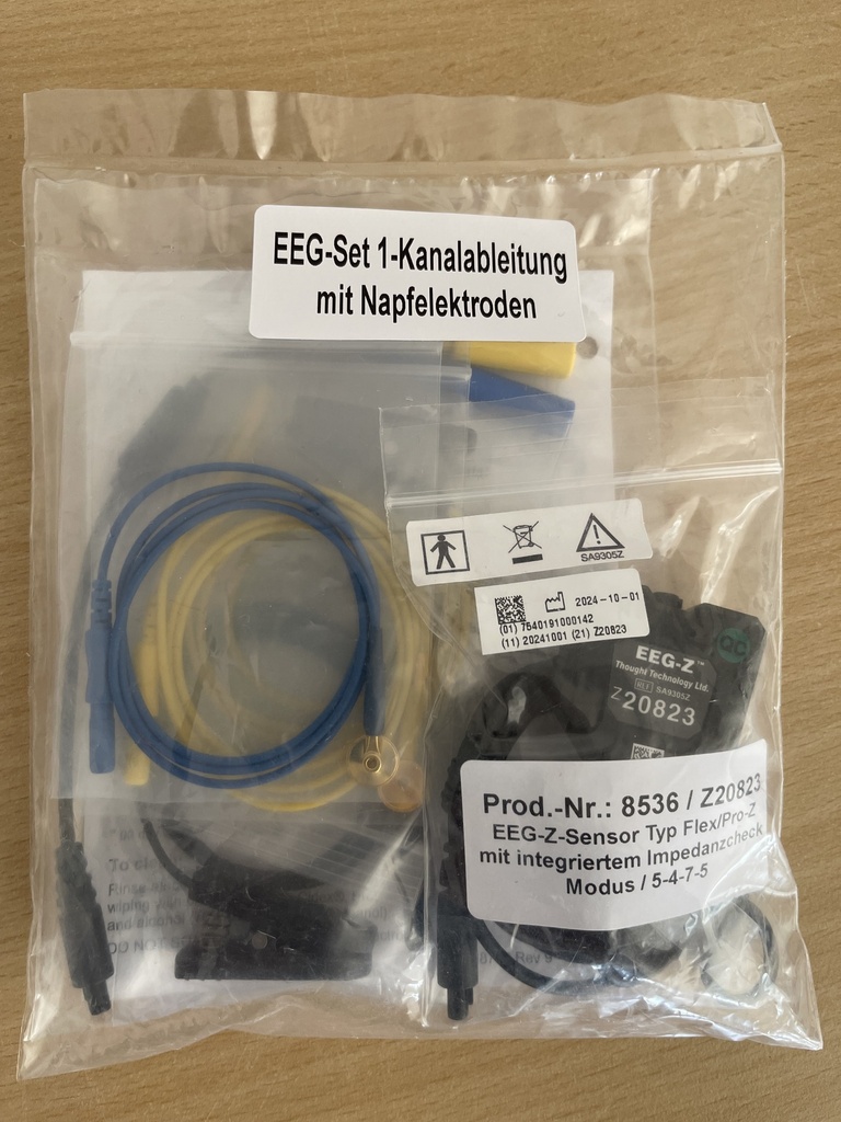[EEG1-Napf] EEG set 1-channel with cup electrodes