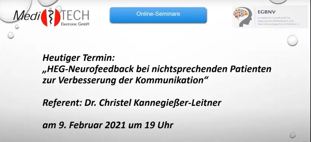 [Webcast-2021-02] Webcast 21-02 Bio- & Neurofeedback - "HEG in non-speaking patients to improve communication".