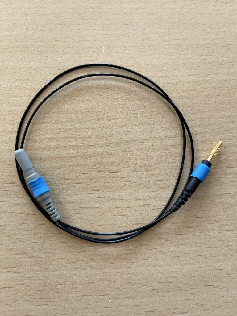 [8622-Blau] Anschlusskabel für Ohr-/Brückenelektroden (Länge: 50 cm | Blau)