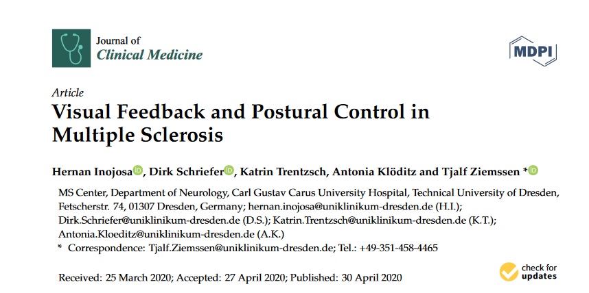 Visual Feedback and Postural Control in Multiple Sclerosis