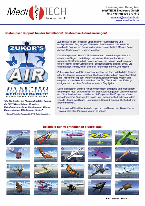 S182-Zukor Air Feedback-Spiel 3D-k